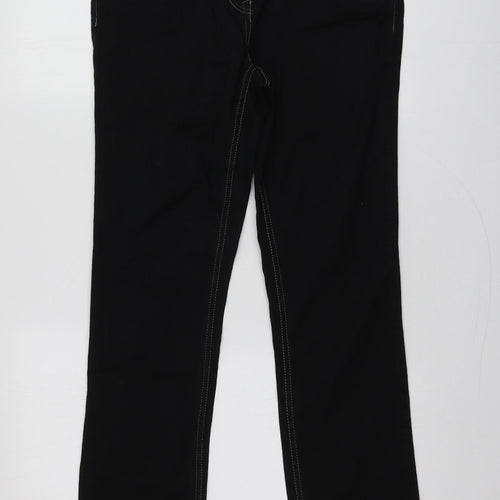 F& Womens Black  Cotton Straight Jeans Size 14 L29 in Regular