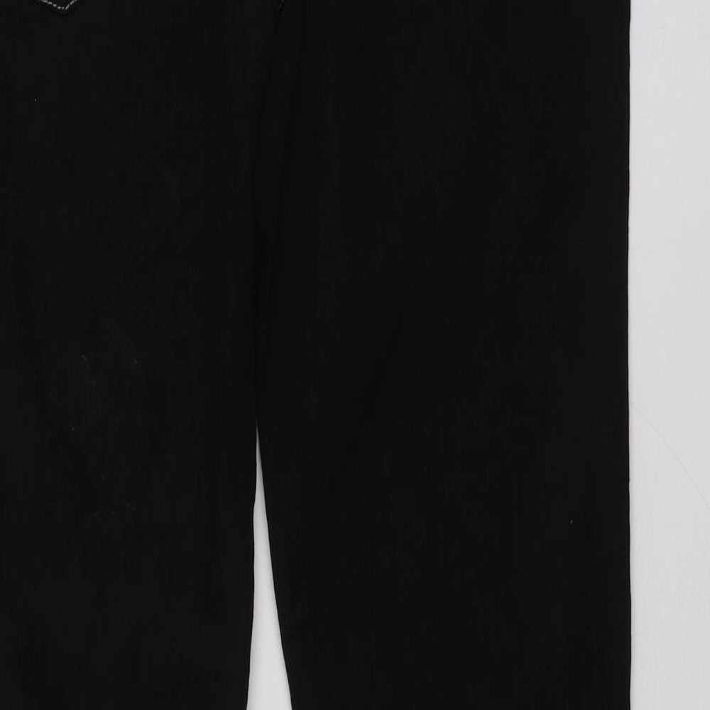 F& Womens Black  Cotton Straight Jeans Size 14 L29 in Regular