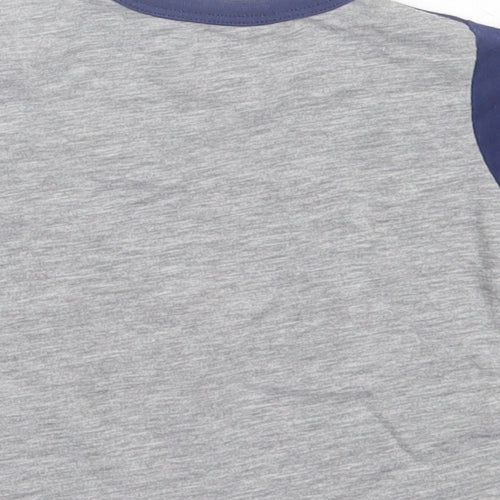 NEXT Boys Grey  Polyester Basic T-Shirt Size 3-6 Months Crew Neck Pullover