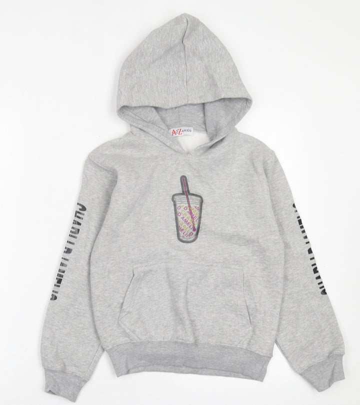 A2Z 4 Kids Girls Grey  Polyester Pullover Hoodie Size 9-10 Years  Pullover - Charli D'amelio