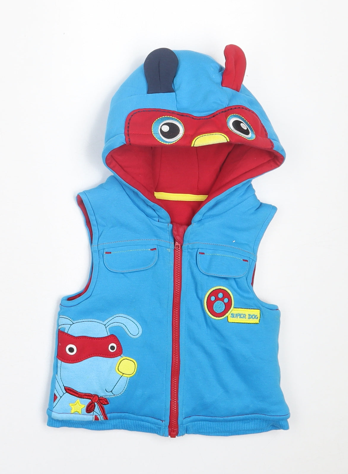 George Boys Blue   Gilet Jacket Size 6-9 Months   Zip