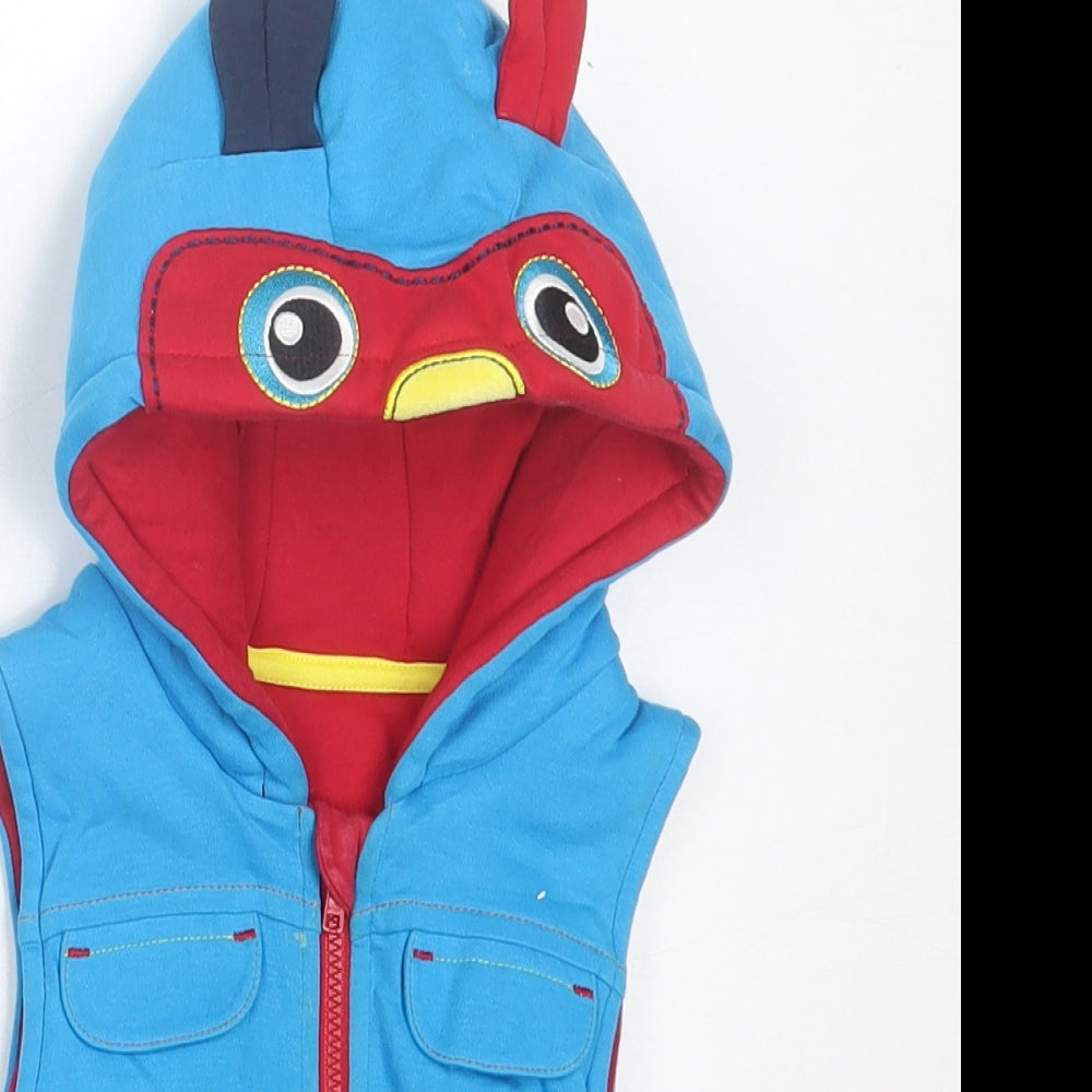 George Boys Blue   Gilet Jacket Size 6-9 Months   Zip