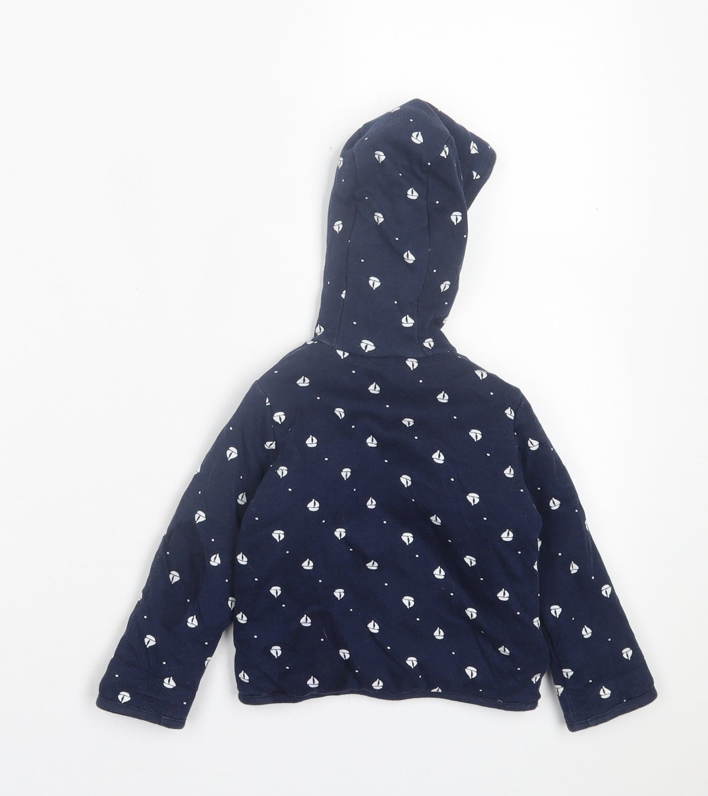F&F Boys Blue Geometric  Jacket  Size 9-12 Months   Button