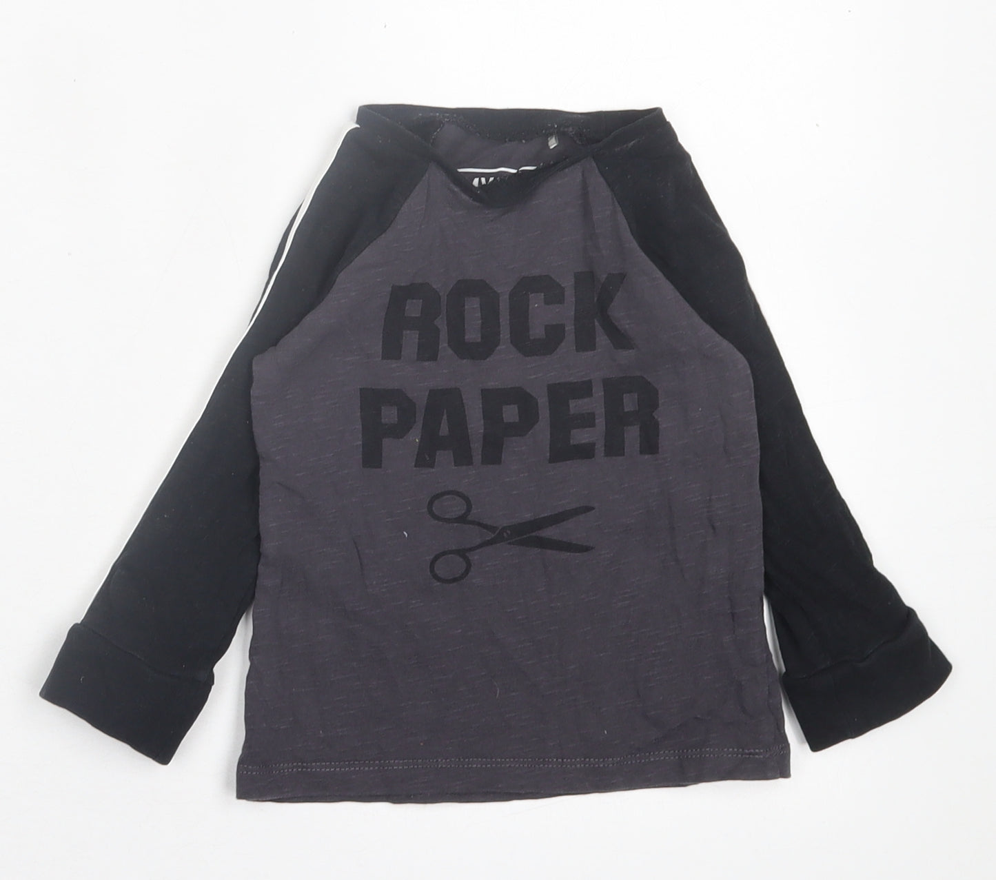 Mothercare Boys Grey  Cotton Basic Casual Size 12-18 Months Crew Neck Pullover