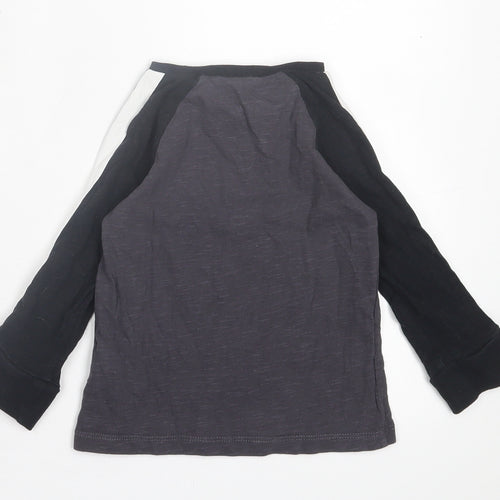 Mothercare Boys Grey  Cotton Basic Casual Size 12-18 Months Crew Neck Pullover