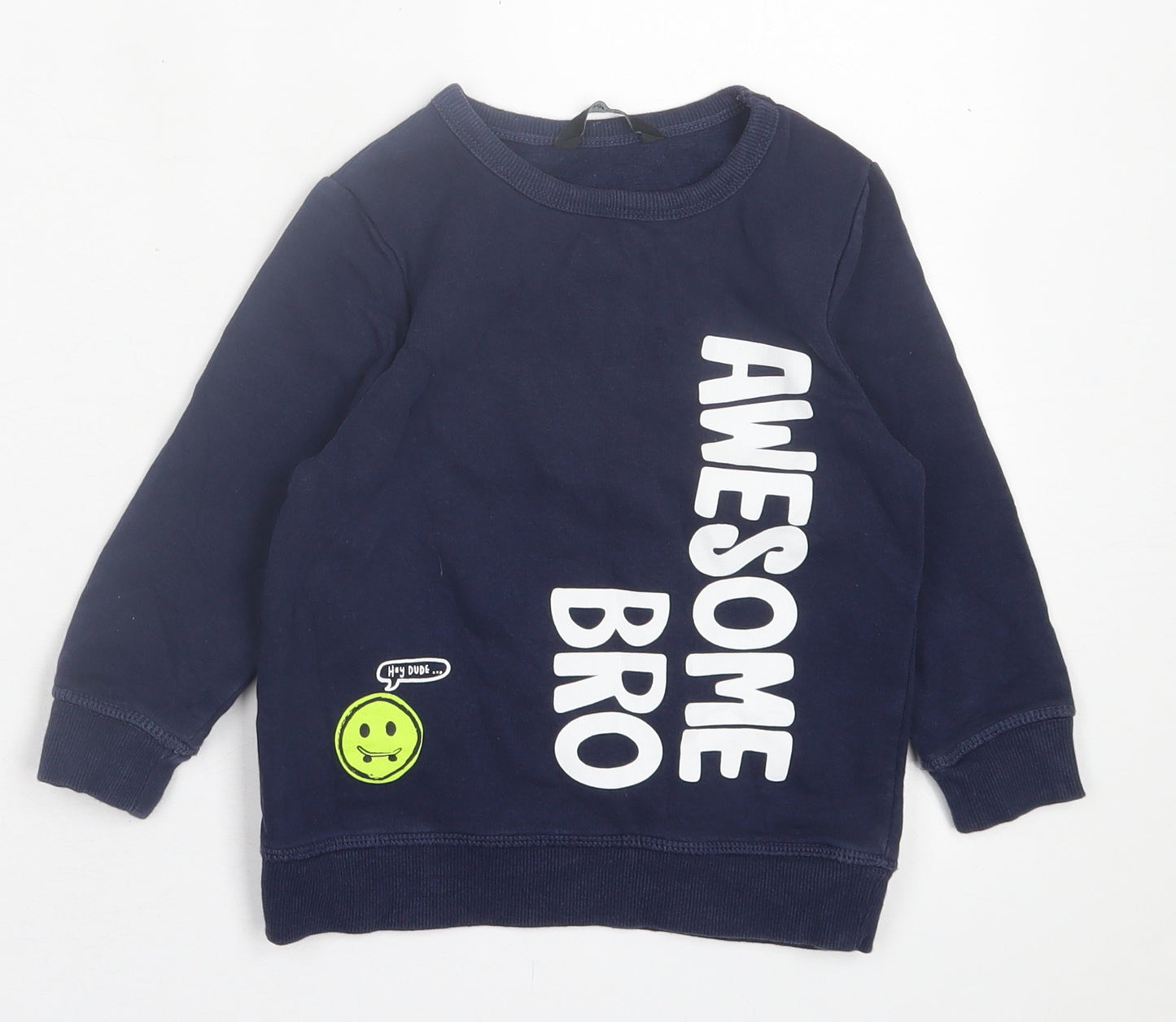 George Boys Blue  Cotton Pullover Sweatshirt Size 2-3 Years  Pullover - Awesome Bro