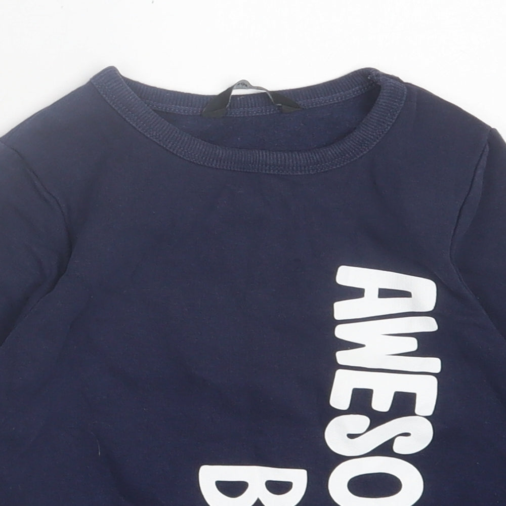 George Boys Blue  Cotton Pullover Sweatshirt Size 2-3 Years  Pullover - Awesome Bro