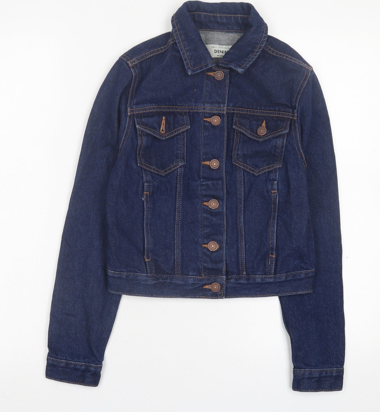 New Look Womens Blue   Jacket  Size 6  Button