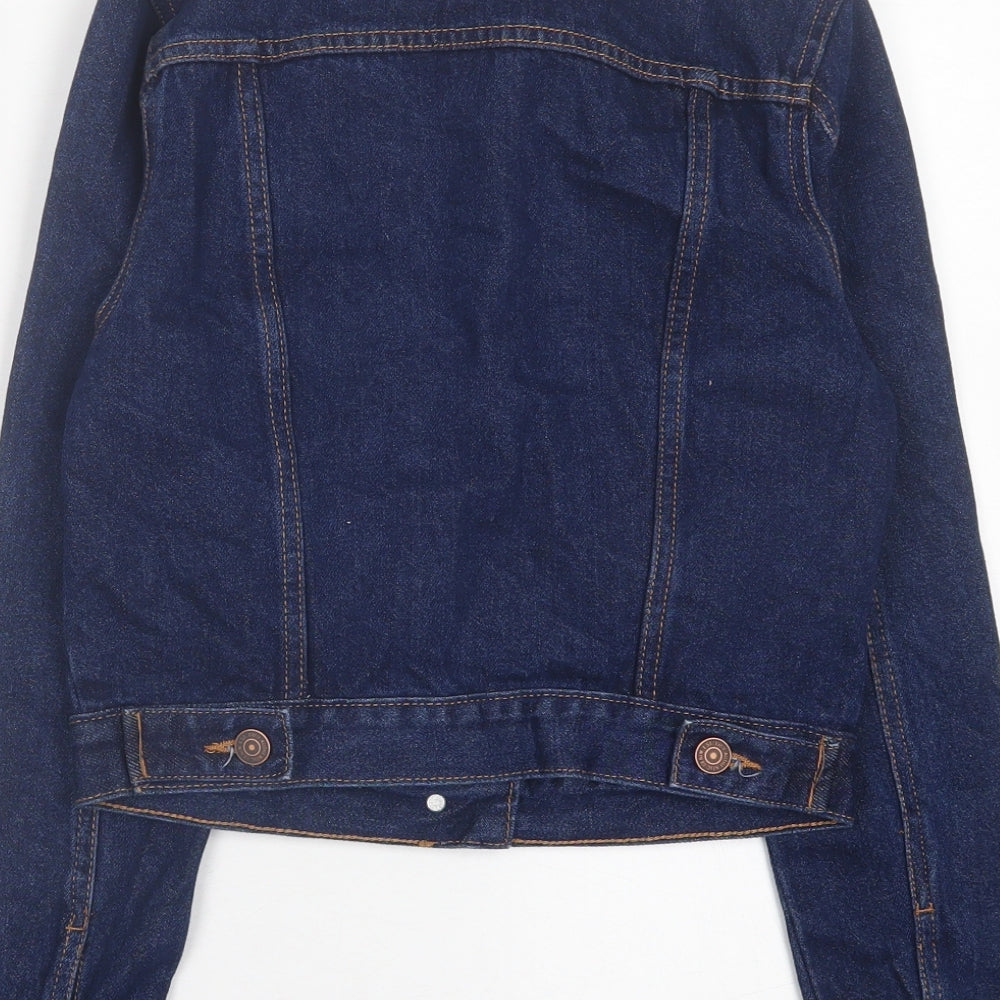 New Look Womens Blue   Jacket  Size 6  Button