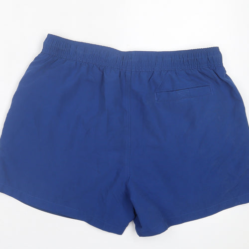 Very Mens Blue  Polyester Sweat Shorts Size L L6 in Regular Tie