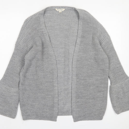 Miss Selfridge Womens Grey V-Neck  Acrylic Cardigan Jumper Size 8