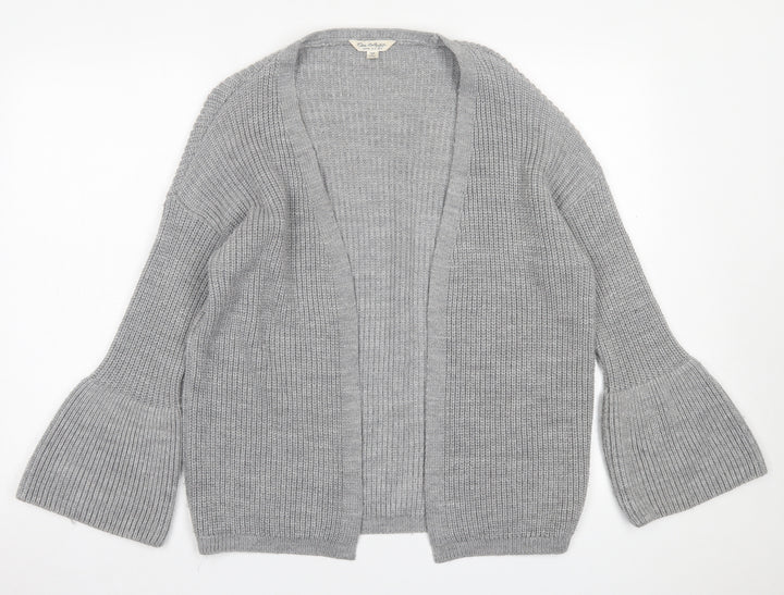 Miss Selfridge Womens Grey V-Neck  Acrylic Cardigan Jumper Size 8