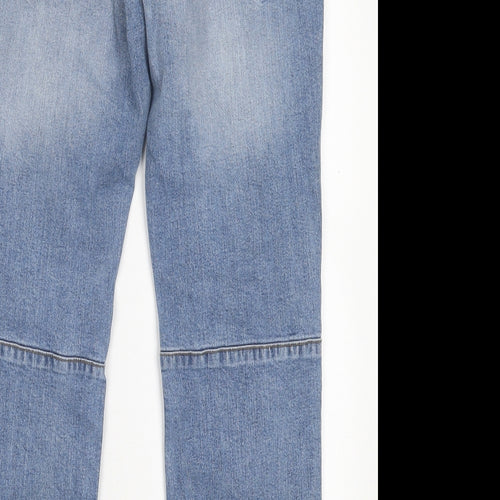 F&F Mens Blue  Cotton Straight Jeans Size 36 in L30 in Regular Button