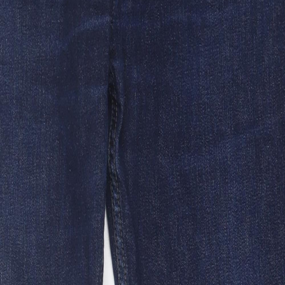 Debenhams Mens Blue  Cotton Straight Jeans Size 36 in L32 in Regular Button