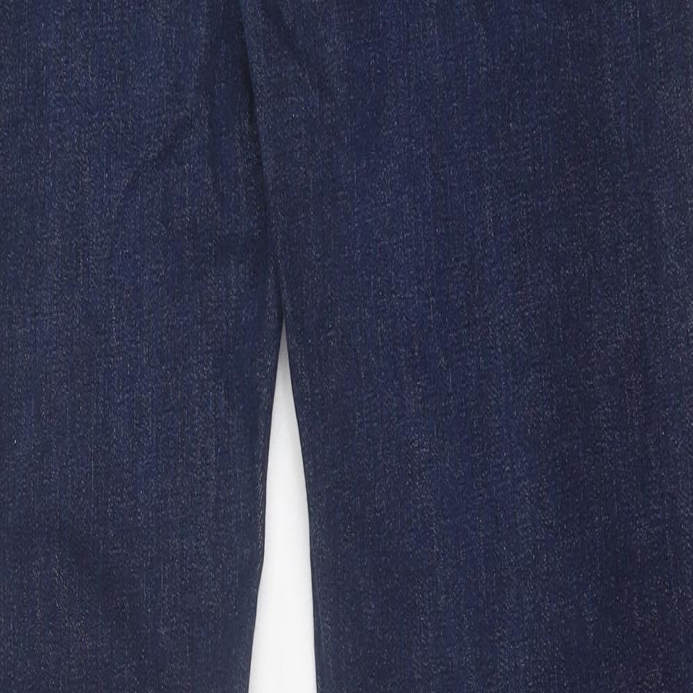 Debenhams Mens Blue  Cotton Straight Jeans Size 36 in L32 in Regular Button