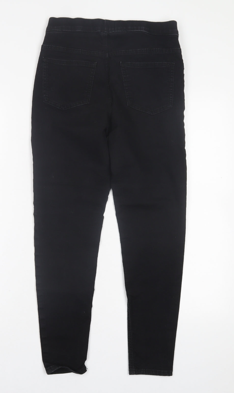 Marks and Spencer Womens Black  Cotton Jegging Trousers Size 10 L26 in Regular
