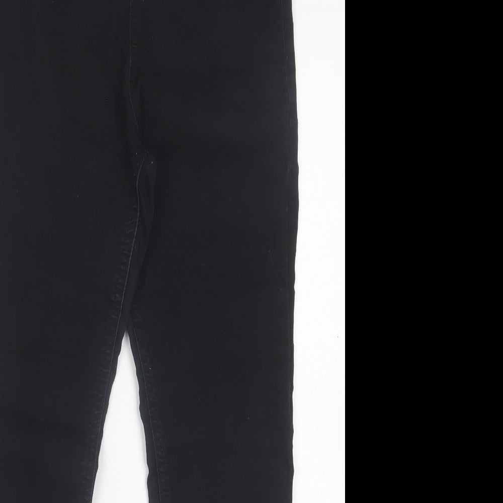 Marks and Spencer Womens Black  Cotton Jegging Trousers Size 10 L26 in Regular