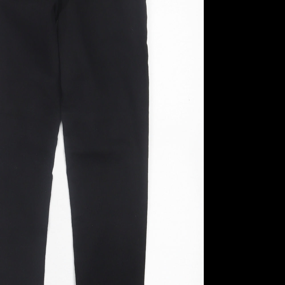 Marks and Spencer Womens Black  Cotton Jegging Trousers Size 10 L26 in Regular
