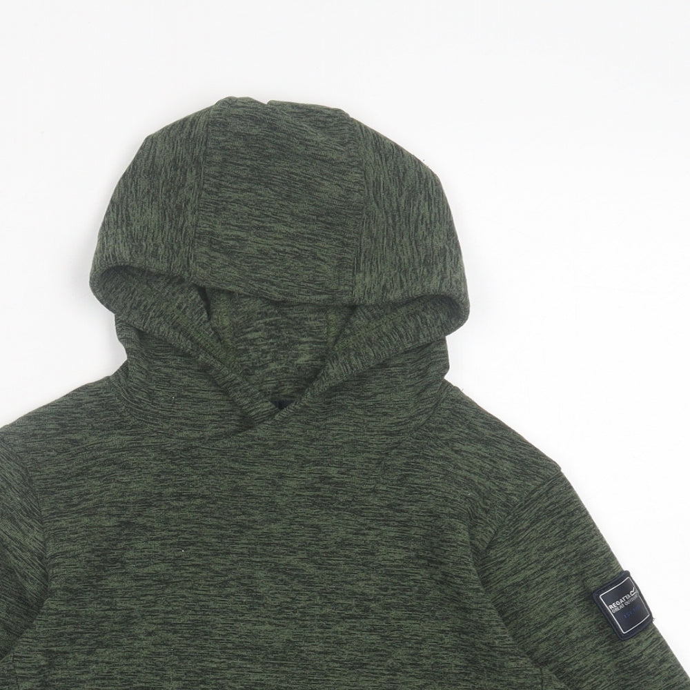 Regatta Boys Green  Cotton Pullover Hoodie Size 5-6 Years  Pullover