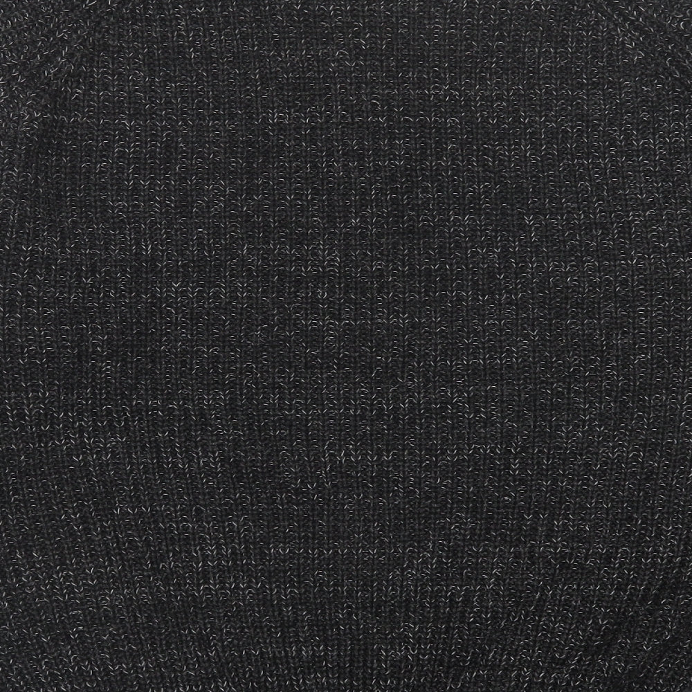 Primark Mens Black Crew Neck  Acrylic Pullover Jumper Size L