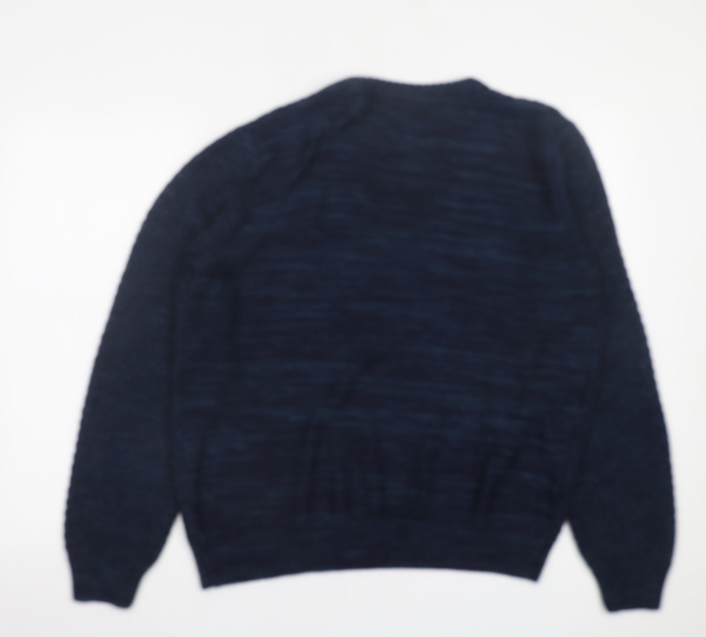 Cedar Wood State Mens Blue Crew Neck  Acrylic Pullover Jumper Size L