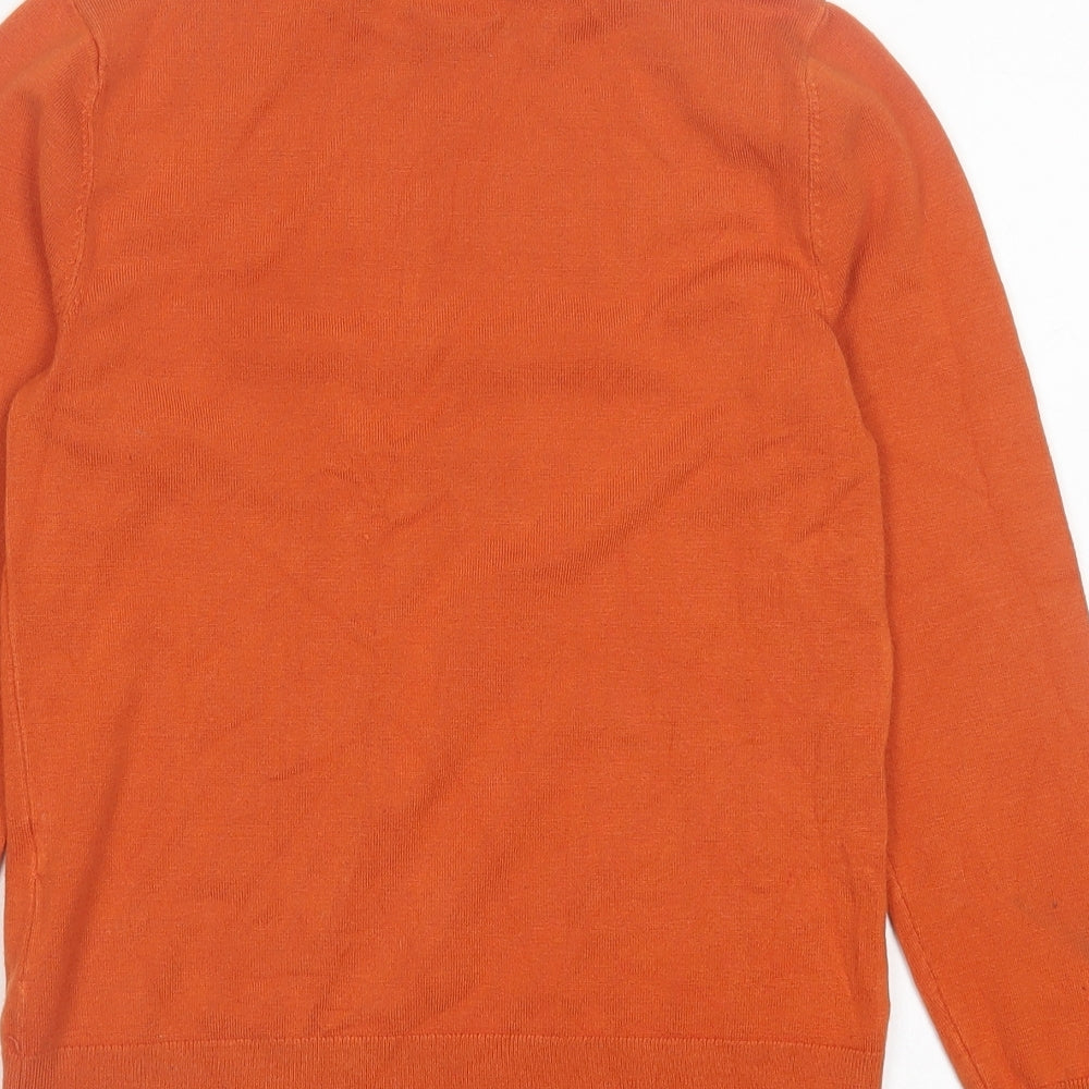 Dorothy Perkins Womens Orange Roll Neck  Viscose Pullover Jumper Size 4