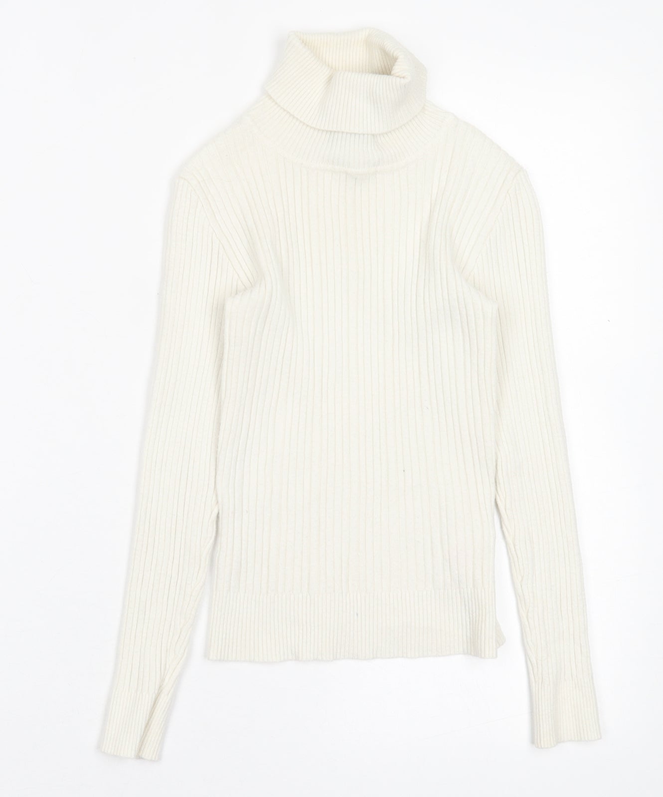 Primark Womens Ivory Roll Neck  Viscose Pullover Jumper Size XS