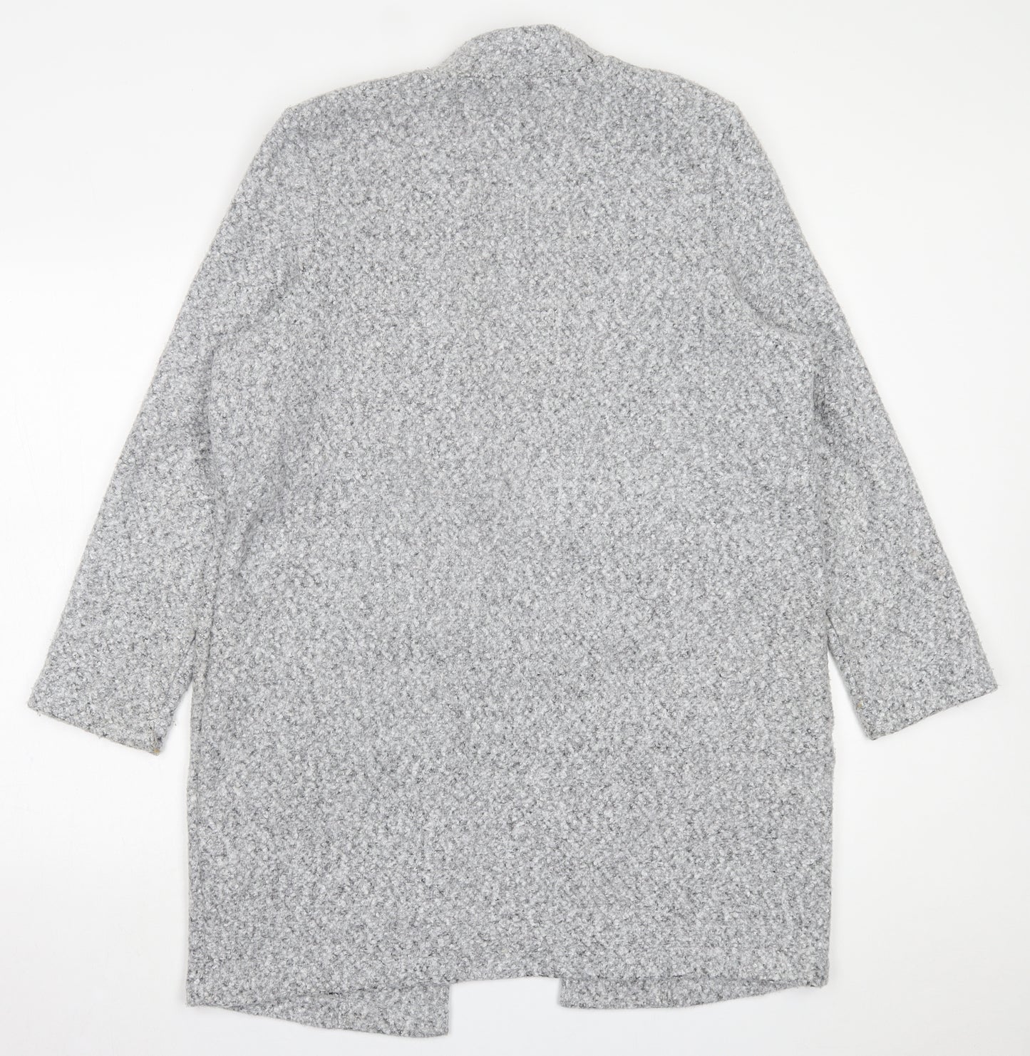 F&F Womens Grey V-Neck  Polyester Cardigan Jumper Size 12