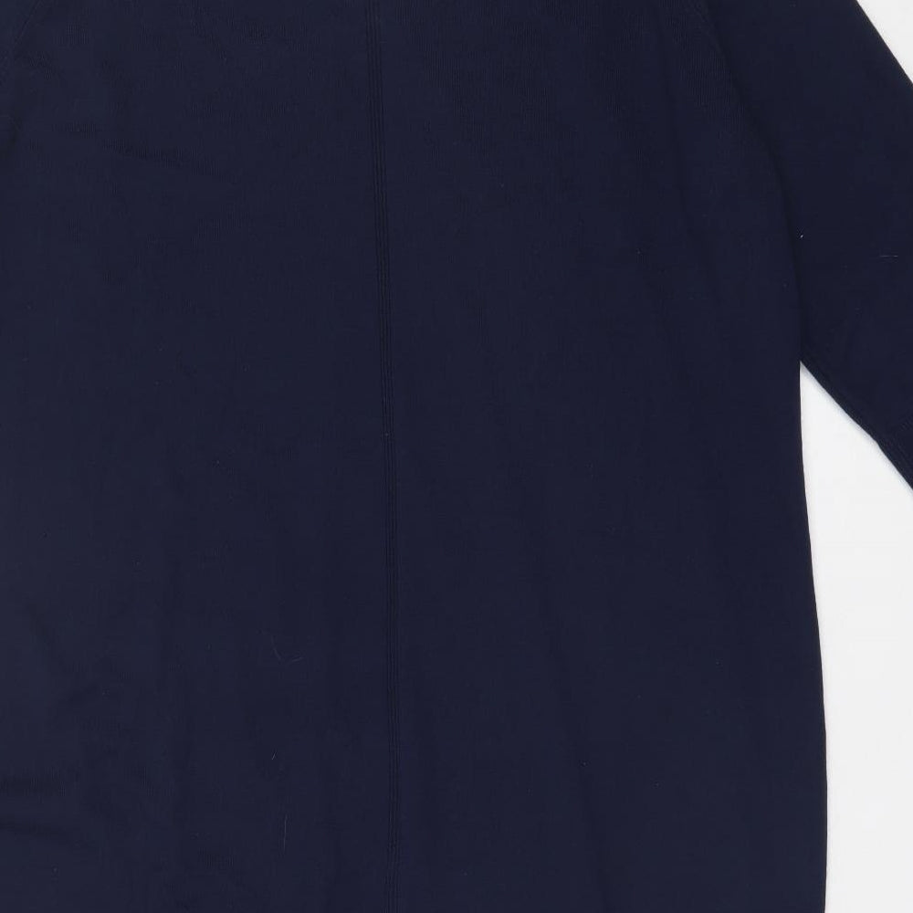 TU Womens Blue  Acrylic Jumper Dress  Size 24  V-Neck Pullover