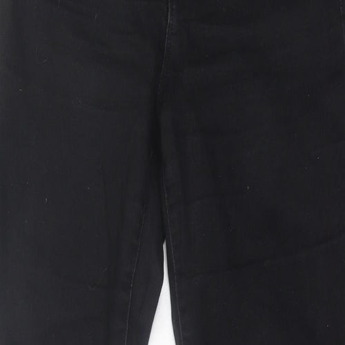 Dorothy Perkins Womens Black  Cotton Bootcut Jeans Size 8 L30 in Regular Button
