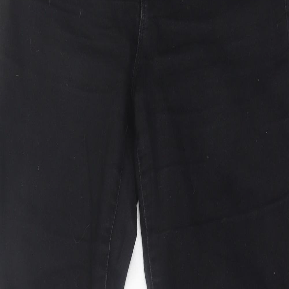 Dorothy Perkins Womens Black  Cotton Bootcut Jeans Size 8 L30 in Regular Button
