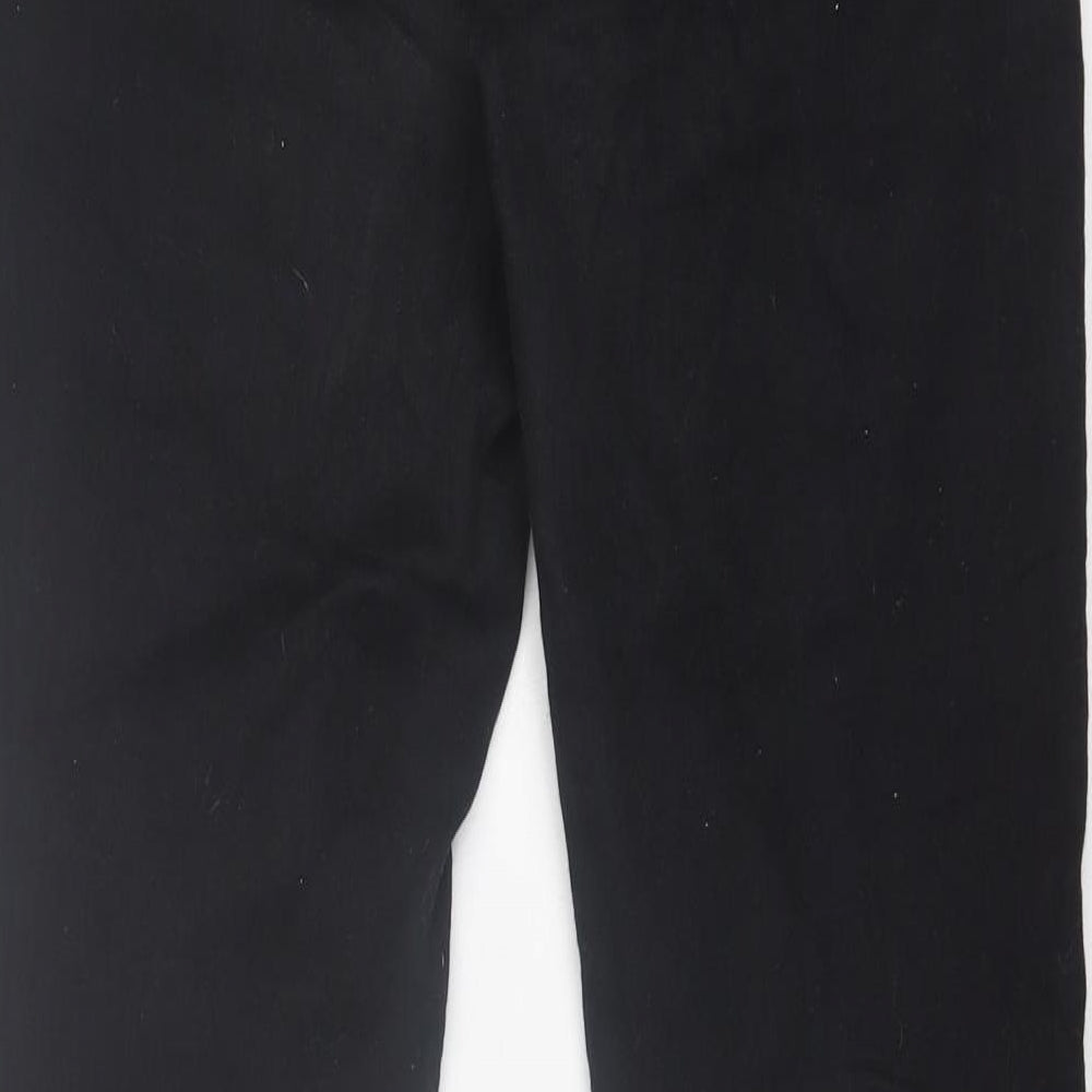 Dorothy Perkins Womens Black  Cotton Bootcut Jeans Size 8 L30 in Regular Button