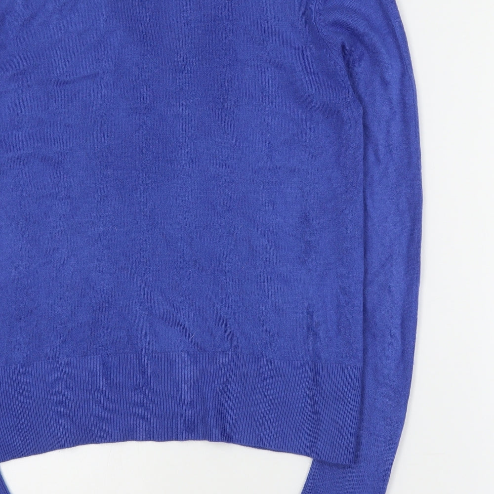 Debenhams Womens Blue V-Neck  Acrylic Pullover Jumper Size 18