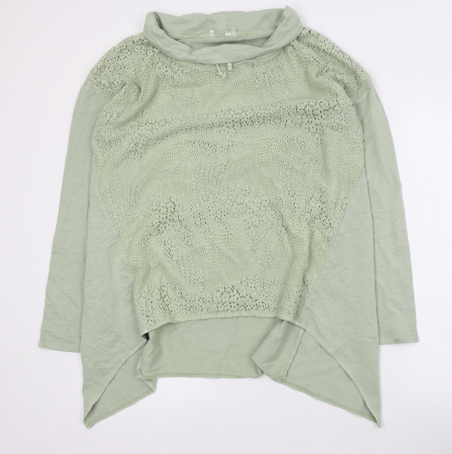 Preworn Womens Green  Cotton Pullover Sweatshirt Size M  Pullover