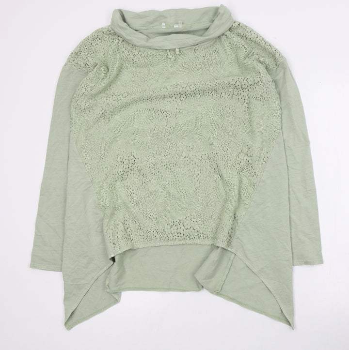 Preworn Womens Green  Cotton Pullover Sweatshirt Size M  Pullover