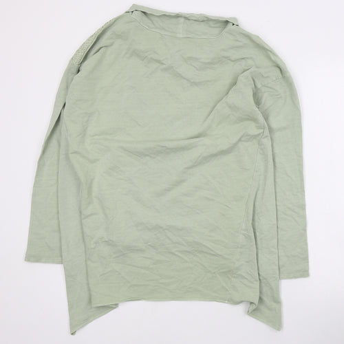 Preworn Womens Green  Cotton Pullover Sweatshirt Size M  Pullover