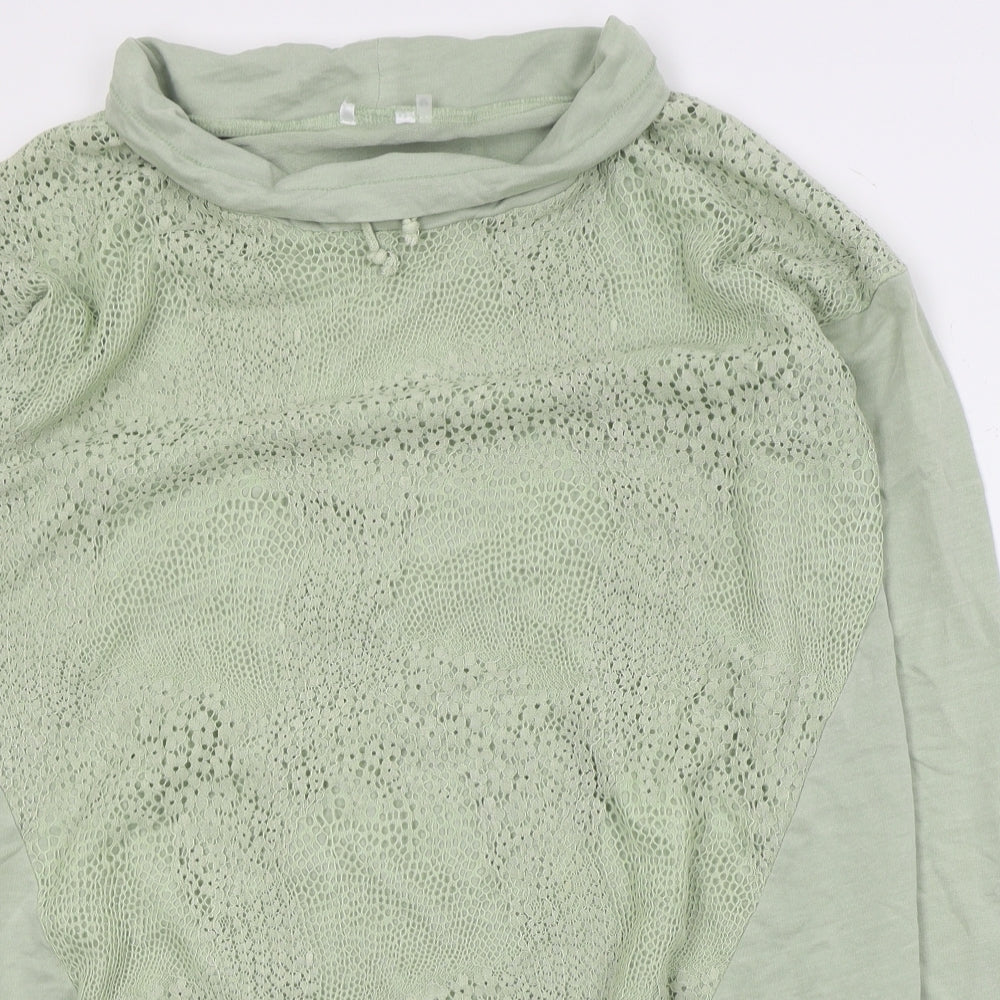 Preworn Womens Green  Cotton Pullover Sweatshirt Size M  Pullover