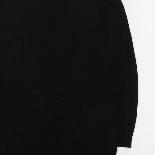 Anthology Womens Black Round Neck  Cotton Pullover Jumper Size 12