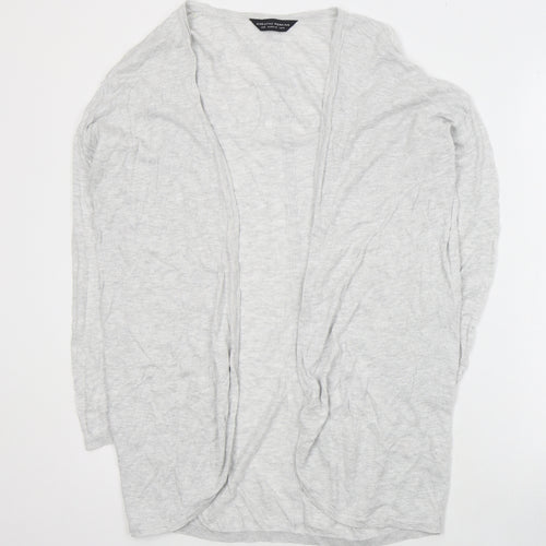 Dorothy Perkins Womens Grey V-Neck  Cotton Cardigan Jumper Size 12