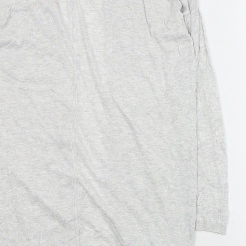 Dorothy Perkins Womens Grey V-Neck  Cotton Cardigan Jumper Size 12