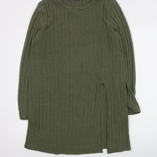 SheIn Womens Green  Polyester Jumper Dress  Size L  Round Neck Pullover