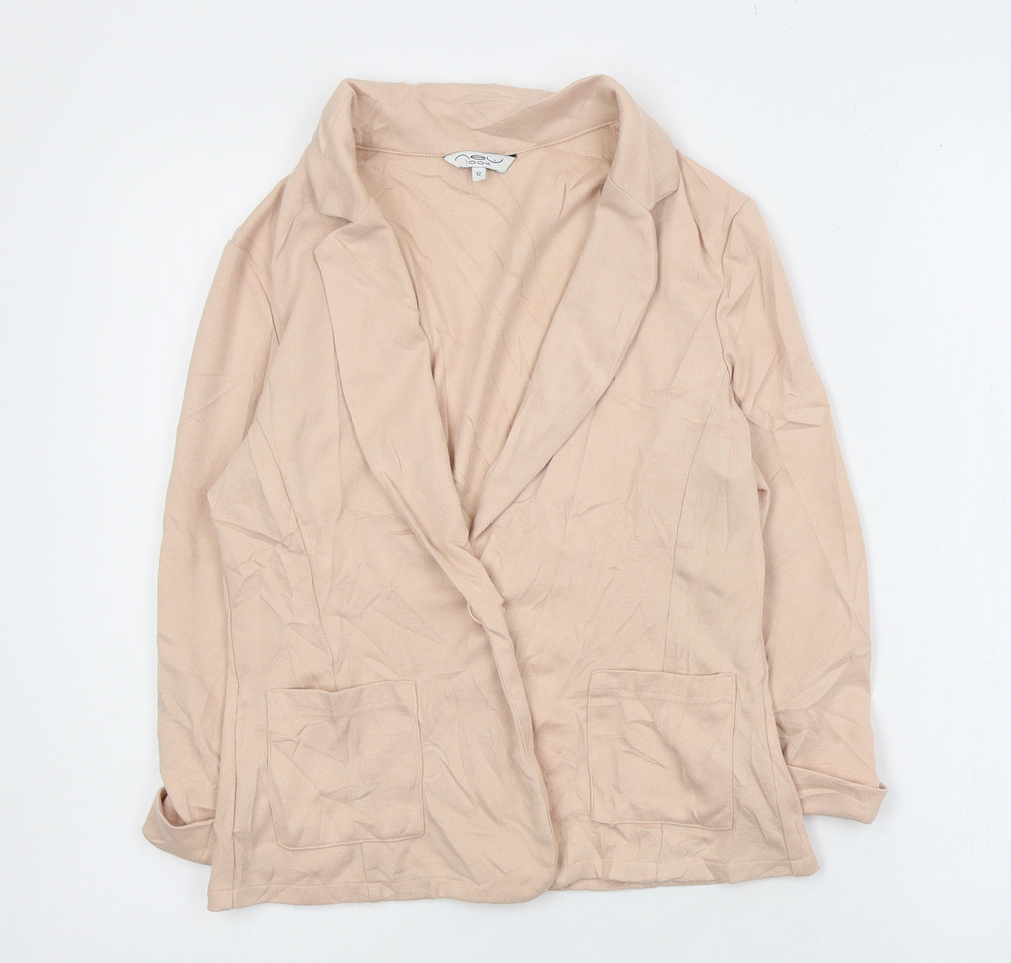 New Look Womens Pink   Jacket Blazer Size 12  Button