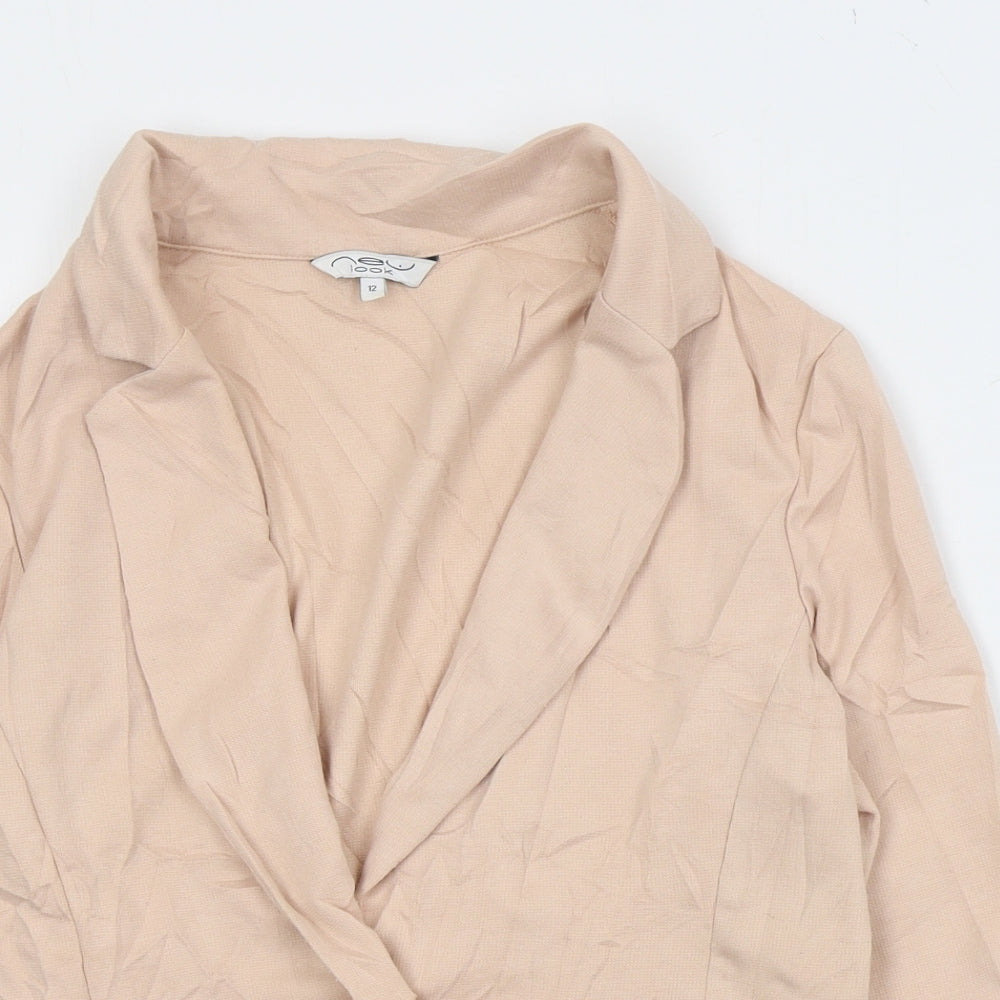 New Look Womens Pink   Jacket Blazer Size 12  Button