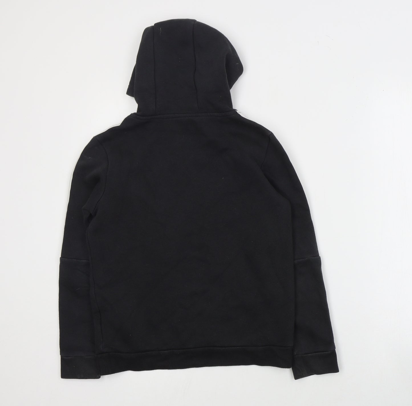 adidas Boys Black  Cotton Pullover Hoodie Size 9-10 Years  Pullover