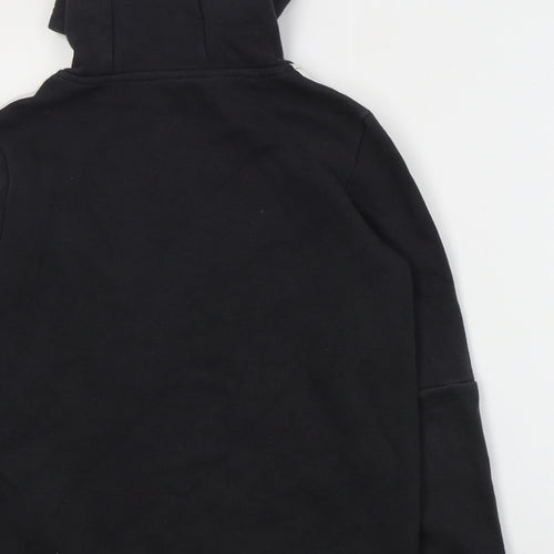 adidas Boys Black  Cotton Pullover Hoodie Size 9-10 Years  Pullover