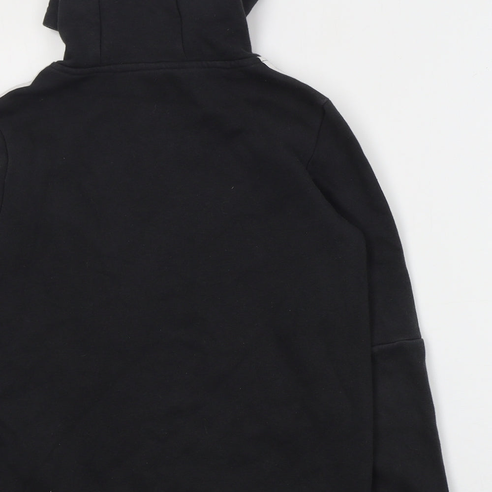 adidas Boys Black  Cotton Pullover Hoodie Size 9-10 Years  Pullover