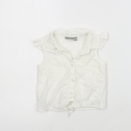 Primark Baby White  Cotton Basic Button-Up Size 12-18 Months Collared Button