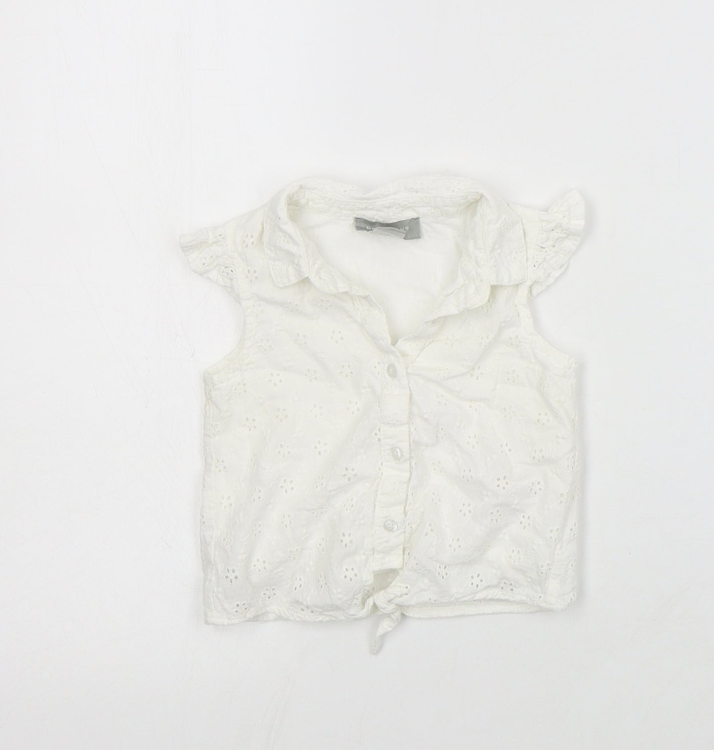 Primark Baby White  Cotton Basic Button-Up Size 12-18 Months Collared Button