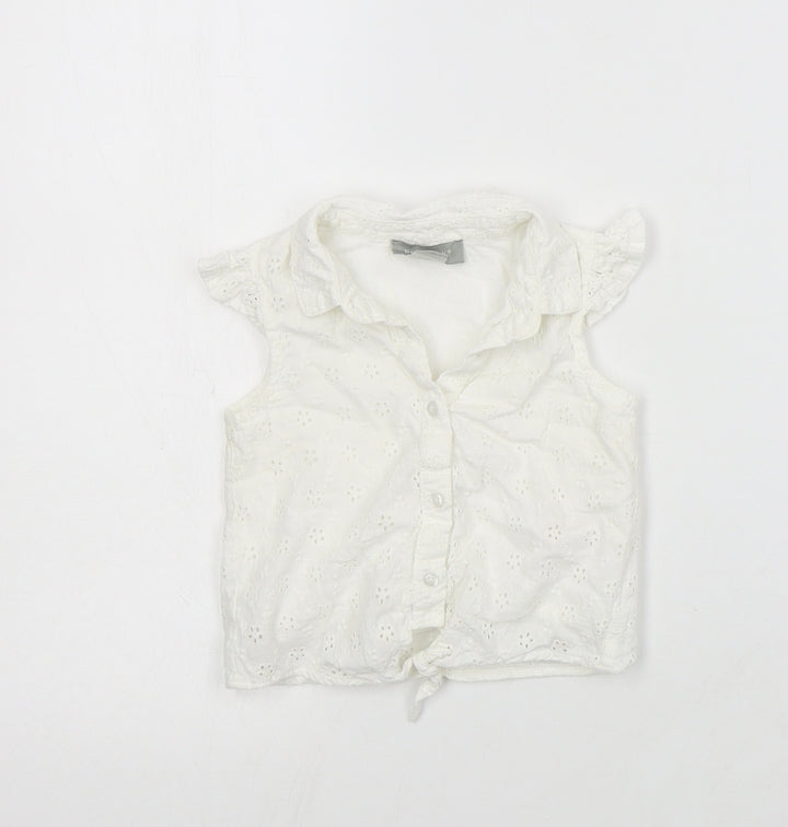 Primark Baby White  Cotton Basic Button-Up Size 12-18 Months Collared Button