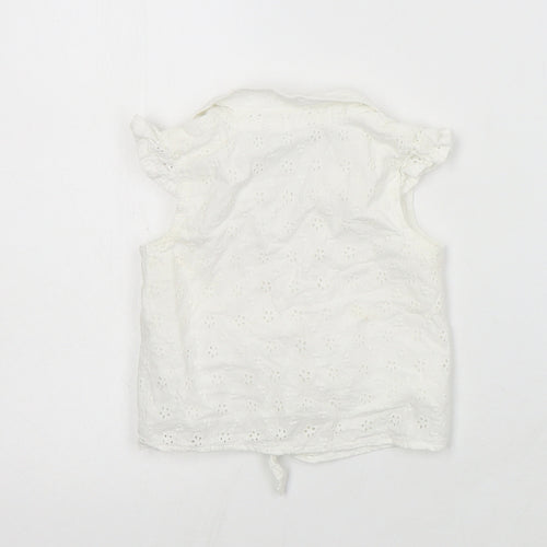 Primark Baby White  Cotton Basic Button-Up Size 12-18 Months Collared Button